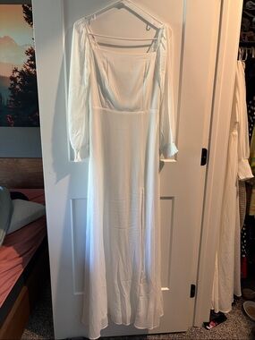 Baltic Born Ivory Maxi Dress with Puff Sleeves